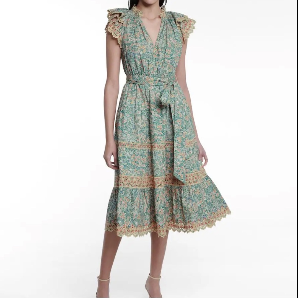 ULLA JOHNSON Lola Midi Dress Sz 2